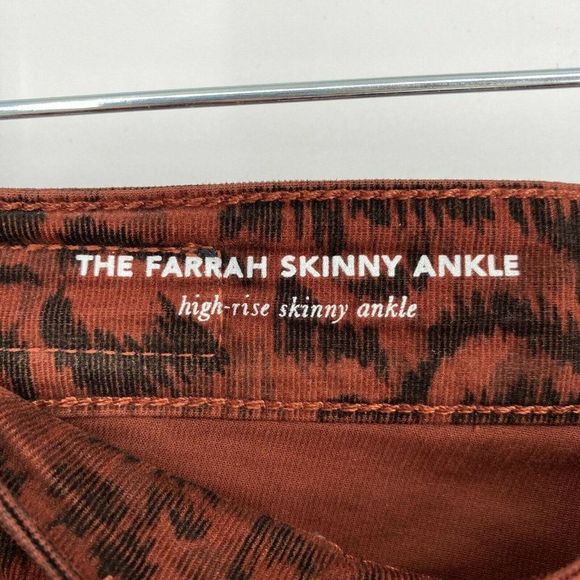AG Adriano Goldschmied The Farrah Corduroy Pants Size 27 High Rise Skinny Ankle - Picture 6 of 12